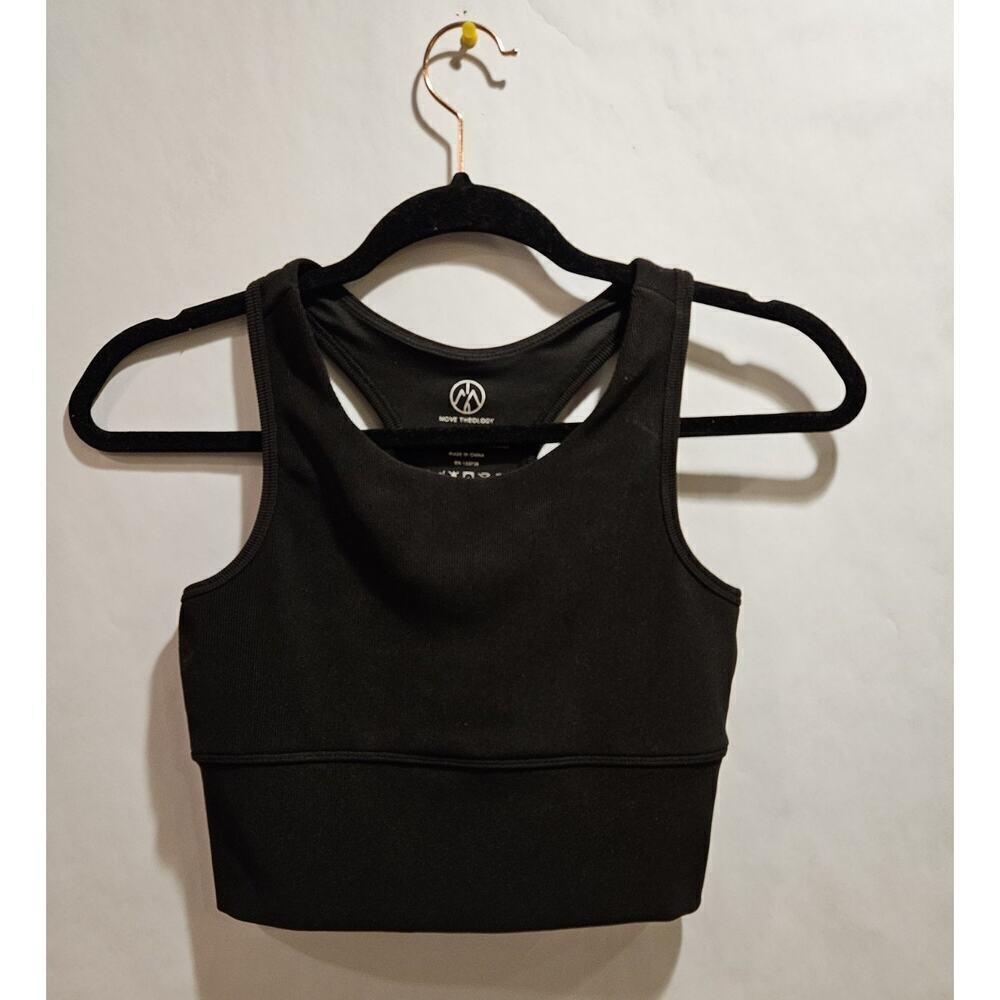 Move Theology Women's Black Sports Bra Small